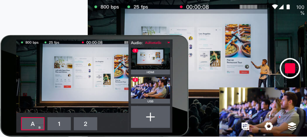 PRODUCT YoloBox pinp YoloBox -YoloLiv Portable Multi-Camera Live Streaming